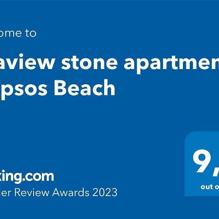 Seaview Stone Apartment In Ipsos Beach Exteriör bild